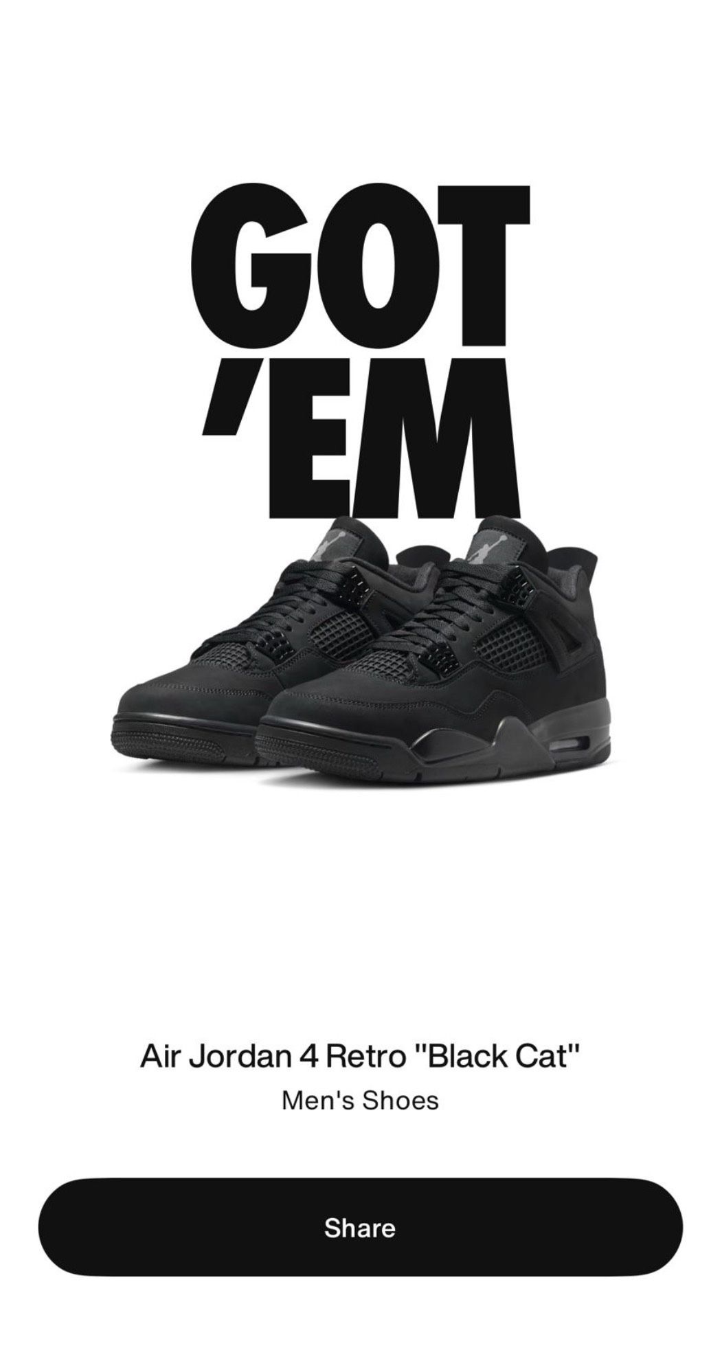 Air Jordan 4 Retro "Black Cat"