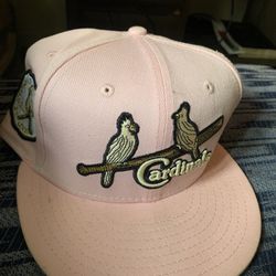 Pink St Louis Cardinals Yellow Brim