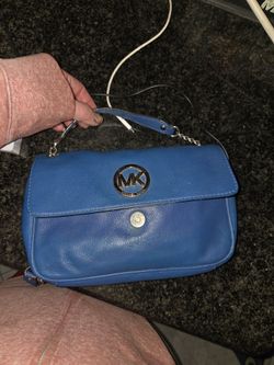 Michael Kors Blue Leather Crossbody Bag