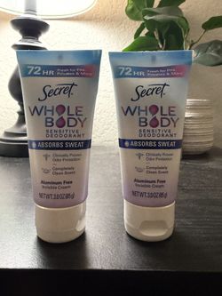 Secret Dry Feel Whole Body Deodorant - Completely Clean - 3oz: Aluminum-Free, Invisible Cream