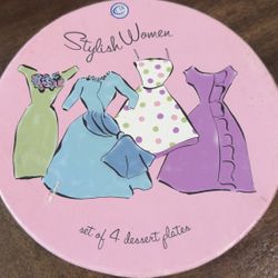 Stylish Women Dessert Plates – Set of 4