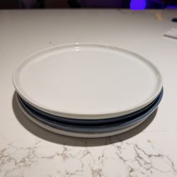 Crate & Barrel Mercer Round Porcelain Salad Plates (Set of 6)