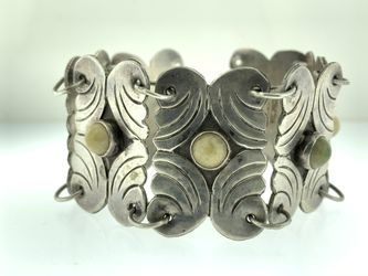 Rare Yellow Damele Turquoise Stone Rustic Bracelet Set In Sterling Silver~Mexico