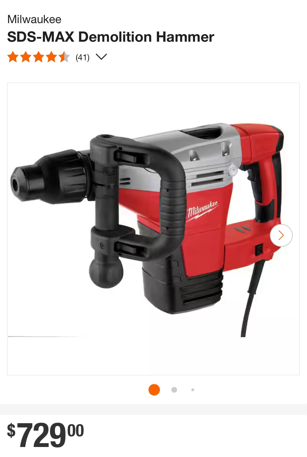 Milwaukee SDS-MAX Demolition Hammer