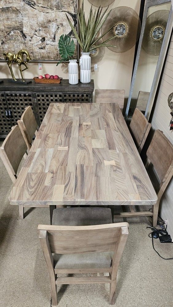 President's Day Sale!!New Solid Parota Wood 7 Pc Dining Set!