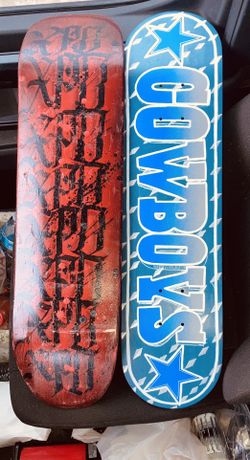 Cowboys Hand painted One Of One Skateboard 