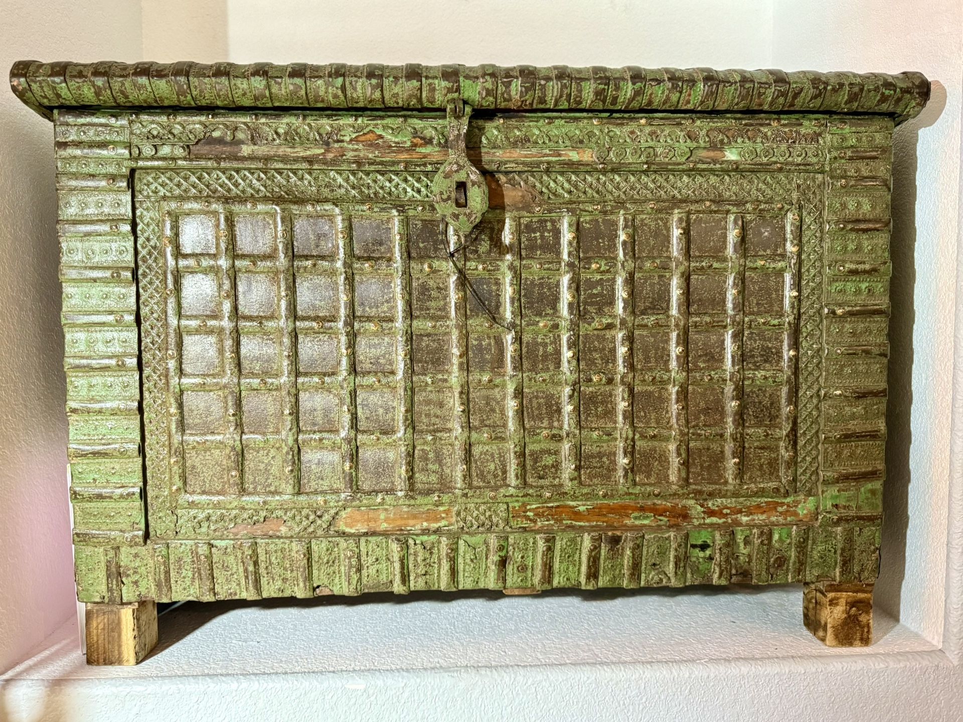 Large Metal & Wood Vintage Chest