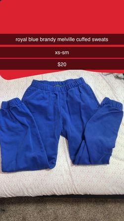 DISCOUNT!!! Brandy Melville Royal Blue Cuffed Sweatpants