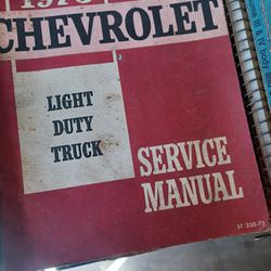 1973 CHEVROLET LIGHT DUTY TRUCK SERVICE MANUAL BOOK OEM USED