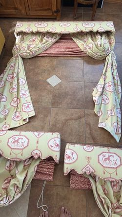 Free Custom Window Valance and Curtain Panel Set