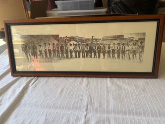 Authenticated Framed Panoramic Western Group Photo Print