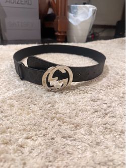 Black Gucci Belt double G