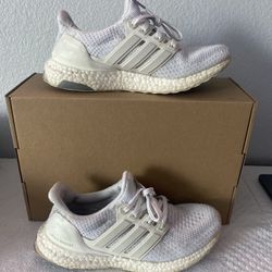 Adidas Women's Ultraboost 2.0 Triple White Size 7 Running Shoes