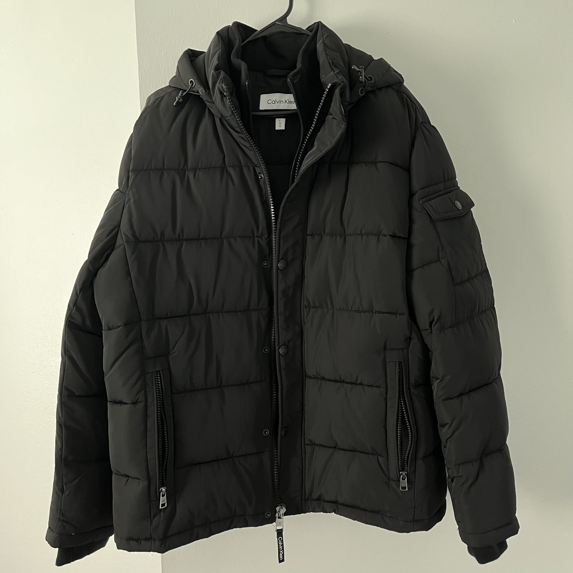 Calvin Klein Men's Winter Coat Water Wind Resistant With Hood