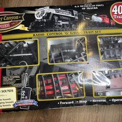 Smokey Canyon Express Radio Control G Gauge Train Set 40 Pc  Open box