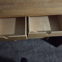 Wooden Table With Wheels