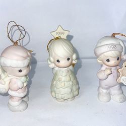 Vintage Precious Moments Christmas Ornaments 