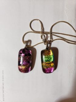 Choice of Handmade Dichroic Glass Pendant