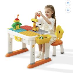 KUB Kids Activity Table and Chair Set, Toddler Learning Play Table Toys