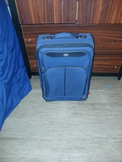 26" Luggage Softside Expandable 15% Checked Luggage with Double Spinner Wheels Combination LOCK,Lightweight Travel Suitcase for Men/Women（Blue,26in）