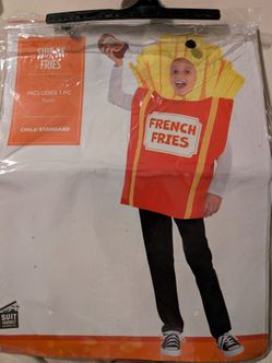 S110) standard size child french fries Halloween costume