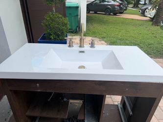 Counter top lavatory sink