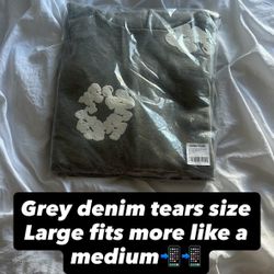 Grey denim tears size L