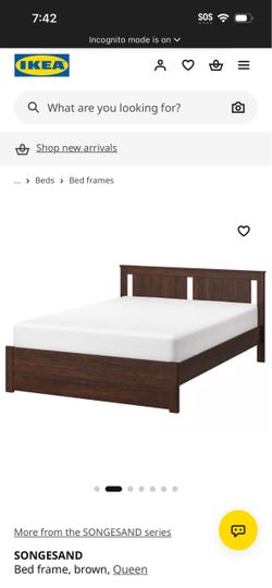 IKEA SONGESAND Queen Bed Frame Brown
