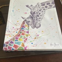 Canvas Giraffe Picture 