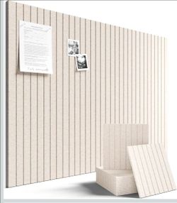 Fluxynara Large Felt Bulletin Board 48" x 36" Cork Board Alternative-12 Pack with 70 Safe Removable Adhesive Tabs, Cork Boards for Walls Cork Board fo