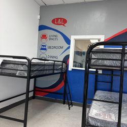 New Litera Con Colchones Incluidos Twin-Twin - New Bunk Bed Twin -Twin W Mattresses 