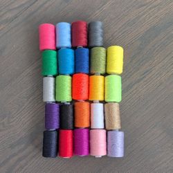 Colorful Thread Spools Set, 24 Spools