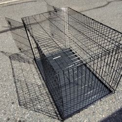 Huge Dog Kennel / Crate - Wire Cage, Play Pen, Rabbit, Dogs, Cats, Farret, Animals - HUGE 46" DOUBLE DOOR - TRAY