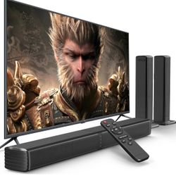Sound Bar, Bass Speakers for Smart TV w Dual Subwoofer 3D Surround Sound System, 32 Inch 2.2CH Home Theater Audio Soundbar, HDMI ARC Connection, 2 i