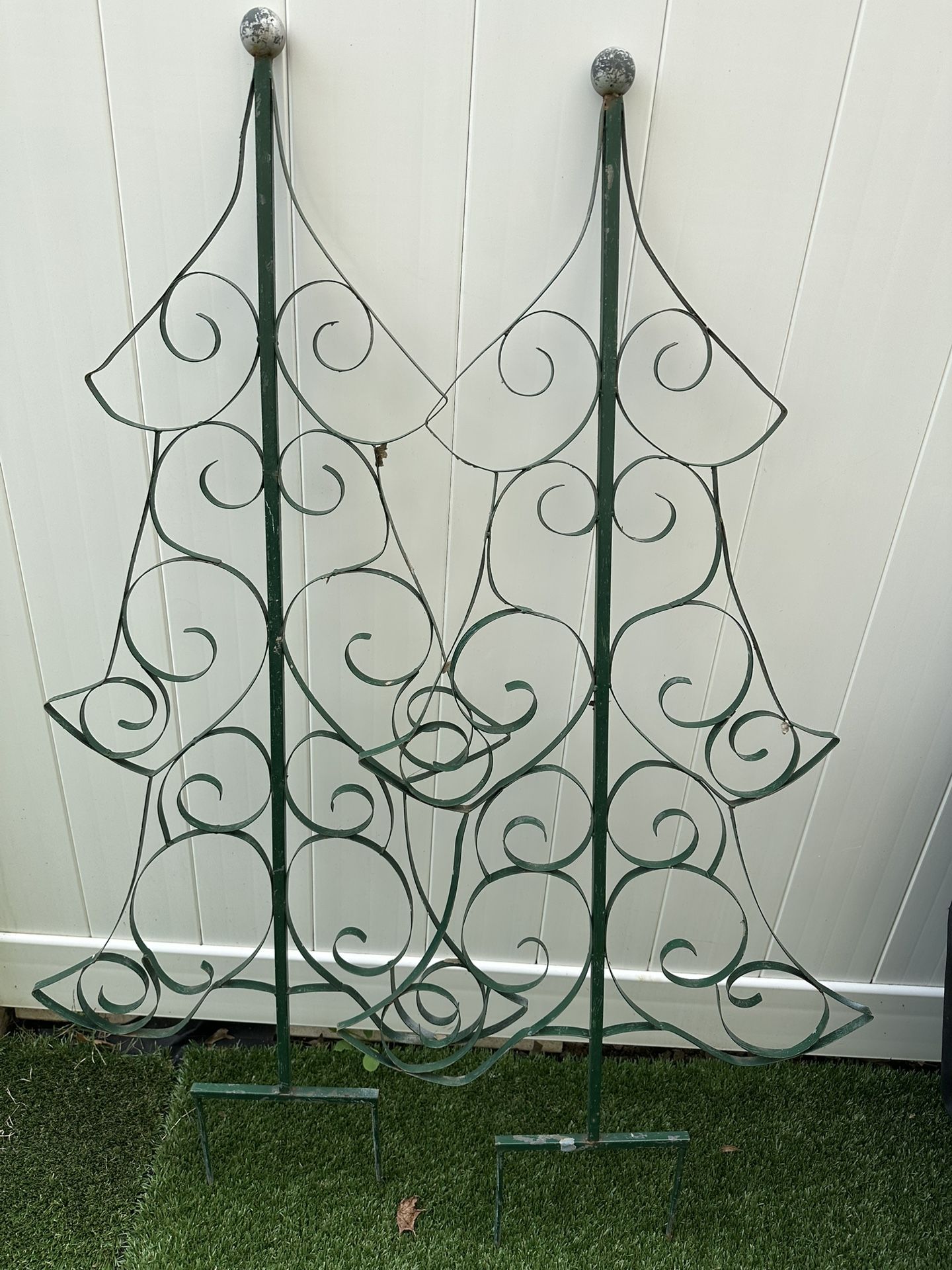 Vintage Three Christmas Tree Outdoor Lawn Decoration  Staten Island / Brooklyn 