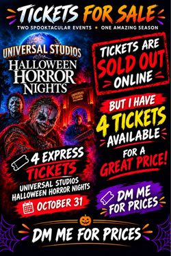 Universal studios horror night tickets