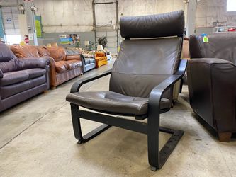 IKEA Brown Leather Poang with Stress Free Lounge Chair