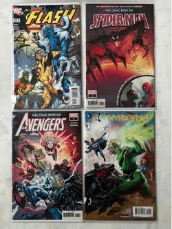 Marvel & DC Comic Book Lot (4 Comics) - Flash, Spider-Man, Avengers & Convergence