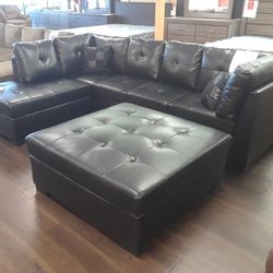 New Sectional Sofa With Genuine Bonded Leather