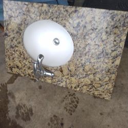marble bathroom countertop with sink