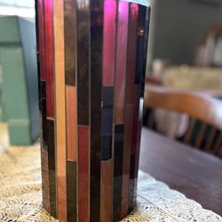 Tall Stained Glass Candle Holder 