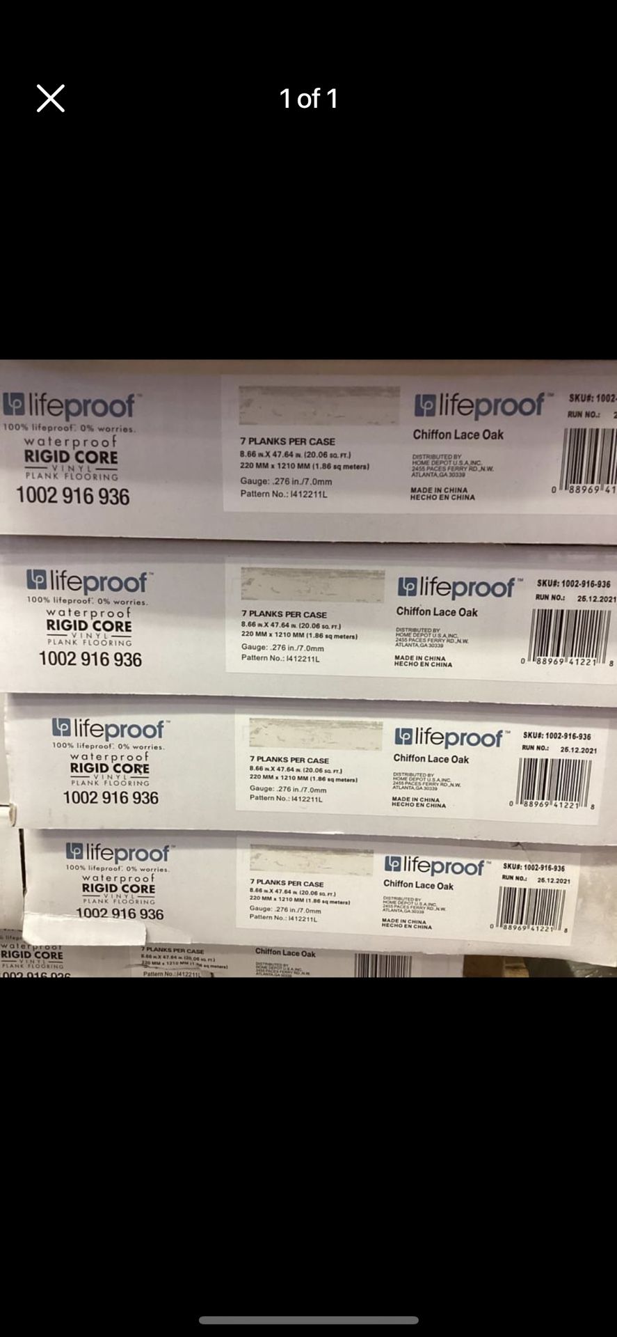 Lifeproof Chiffon Lace Oak 8.7 in. W x 47.6 in. L Click Lock Luxury Vinyl Plank Flooring (20.06