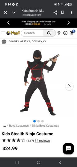 Kids Ninja Halloween Costume
