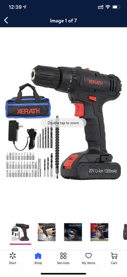 Cordless Drill Driver Kit, 20V Max Impact Hammer Drill Set w/ Lithium-Ion Battery, Fast Charger, 21+1+1 Clutch, 330 In-lb Torque, Variable Speed & Bui