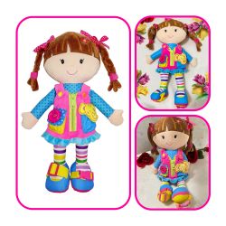 Colorful Educational Stuffed Plush Doll/ Soft Toy - 15.5” - June Garden 