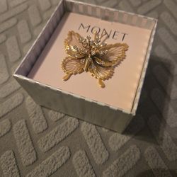 Monet Butterfly Brooch 