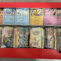 Pokemon Prismatic Evolutions 8-Pack Mini Tins Box (Costco Exclusive)