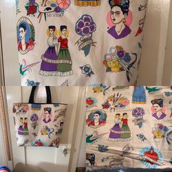 Handmade “frida” tote bag