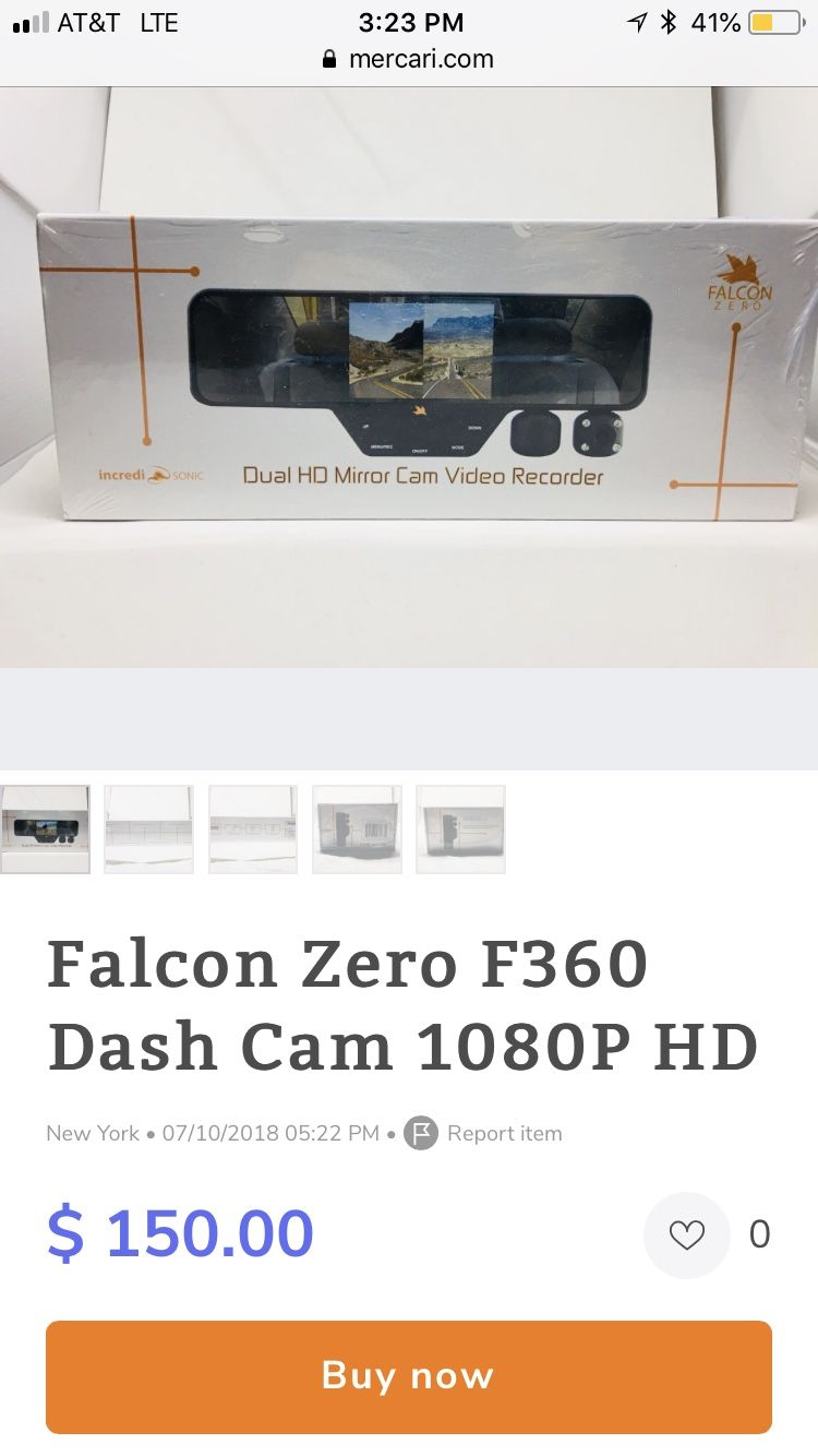 New! Falcon Zero F360 Dash Cam