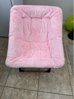 Comfy Saucer Chair for Adults, Soft Faux Fur Bedroom Chair,